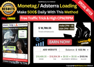 Monetag / Adsterra Loading (No Investment Full Method)